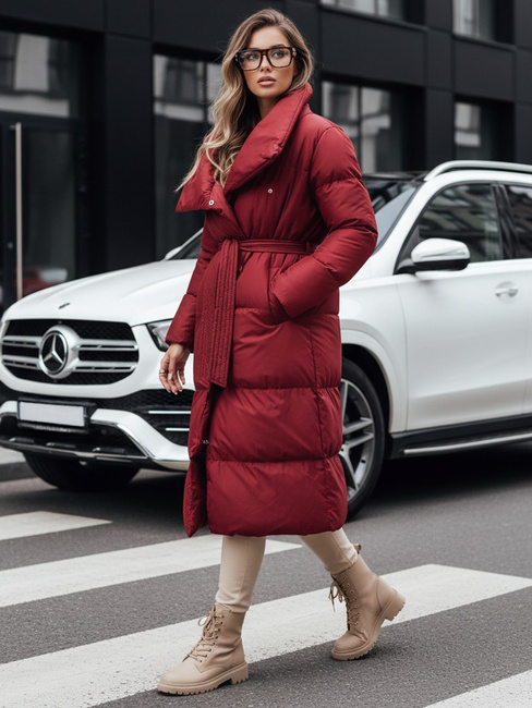 Langer Steppmantel für Frauen FAVI kastanienbraun Dstreet TY4961