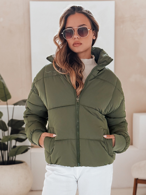 Kurze Damen-Winter-Steppjacke VIBEGIRL grün Dstreet TY4946