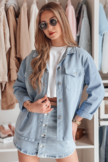 Hemdjacke in Übergröße OVERBOR blau Dstreet TY4887