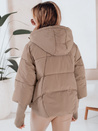 MISSLAYER Damen Winterjacke mit Kapuze dunkelbeige Dstreet TY5038