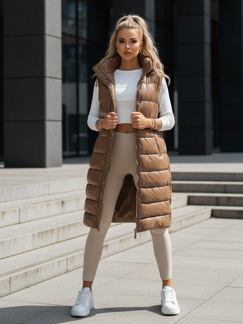 Damen Steppweste GANTINI Farbe Camel DSTREET TY3741