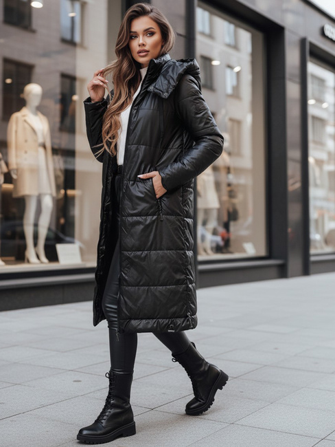 Damen Übergangsjacke ORVITA gesteppt mit Kapuze schwarz Dstreet TY5024z