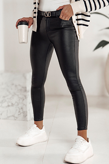 Gewachste Damenhose FEMINERO schwarz Dstreet UY2220