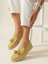 Damen gelbe Wildleder Mokassins Dstreet ZY1342