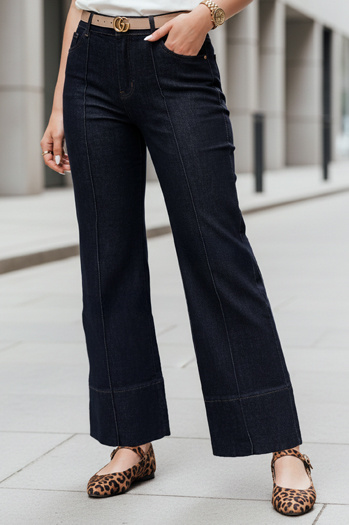 Damen Jeanshose mit geradem Bein CLASSIFIT navy blau Dstreet UY2665