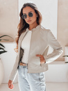 Damen Leder Ramones Jacke LOVEBIKER grau Dstreet TY5214
