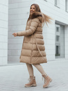 Gesteppte Damen-Winterjacke mit Fell STYLEBELLA beige Dstreet TY4609