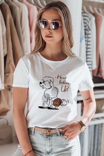 Damen LUMIFIT Pudel-T-Shirt weiß Dstreet RY2738