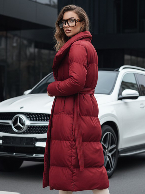 Langer Steppmantel für Frauen FAVI kastanienbraun Dstreet TY4961