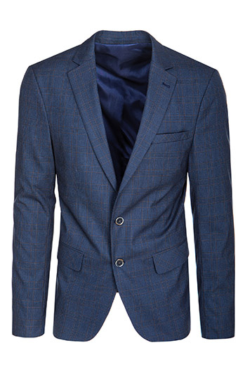 Einreihiger marineblauer Blazer für Herren Dstreet MX0628