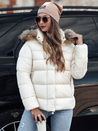 Damen Steppwinterjacke mit Kapuze CROMBILA weiß Dstreet TY4101