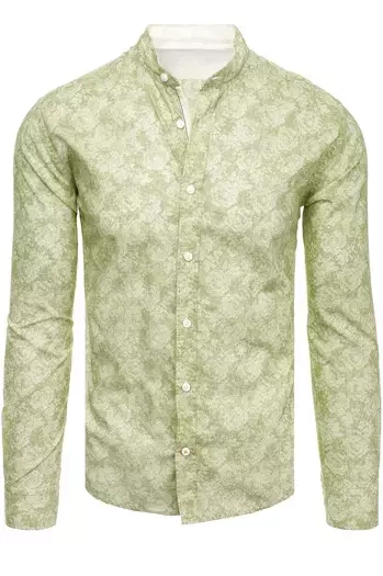 Herren Langarm Hemd Farbe Grün DSTREET DX2303