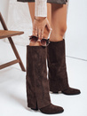 Braune Damenstiefel aus Wildleder Dstreet ZY1171
