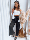 Damen Casual Hose RUFFLES Farbe Schwarz DSTREET UY1539