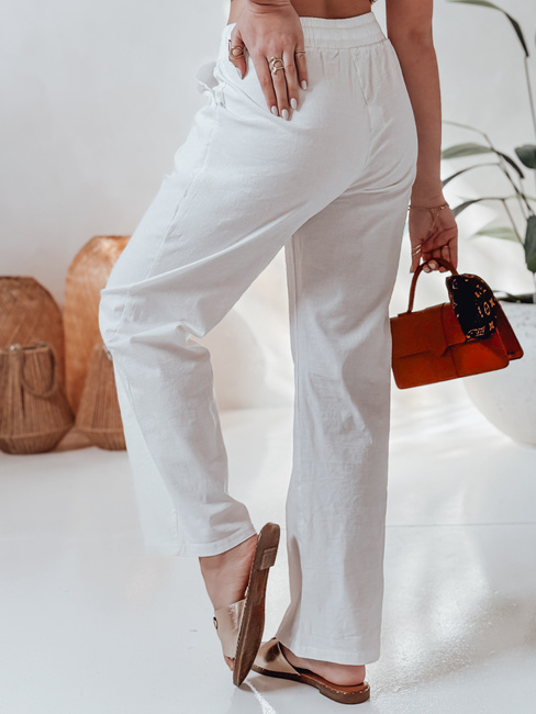 Damen Freizeithose mit weitem Bein BOHO DAY weiß Dstreet UY2652
