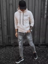 Herren Kapuzenpullover Farbe Ecru DSTREET BX5461