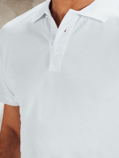 Weißes Herren-Poloshirt Dstreet PX0514