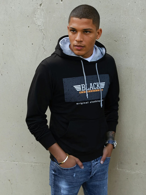 Bedrucktes Herren Sweatshirt schwarz Dstreet BX5383