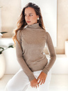 Damen-Rollkragenpullover VANORIA beige Dstreet MY2489