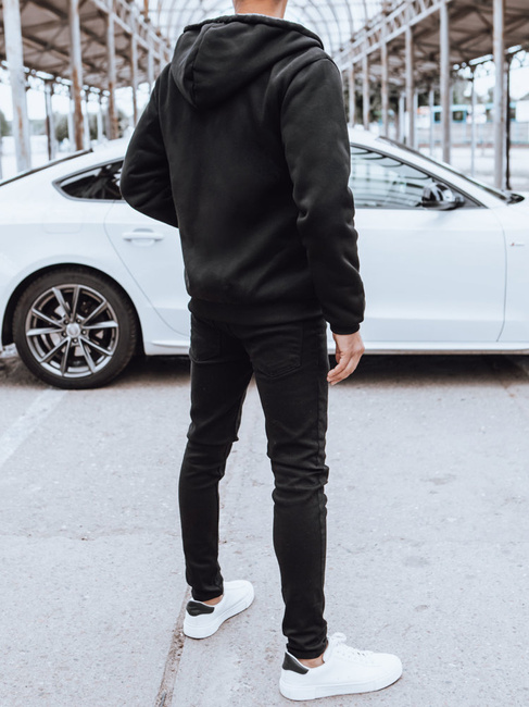 Herren Sweatshirt mit Reißverschluss Farbe Schwarz DSTREET BX5597