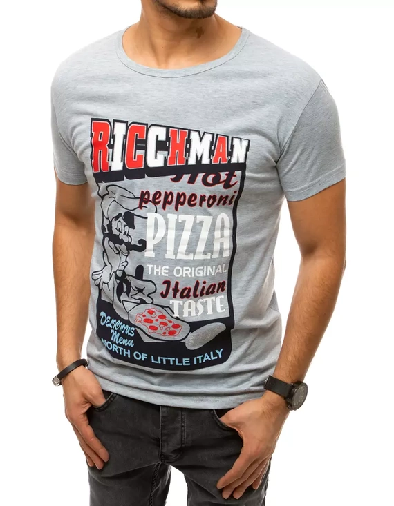 Herren T-shirt mit Aufdruck Grau Dstreet RX4373