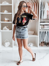 DENIMLOVE blau Dstreet Denim-Rock-Shorts CY0507