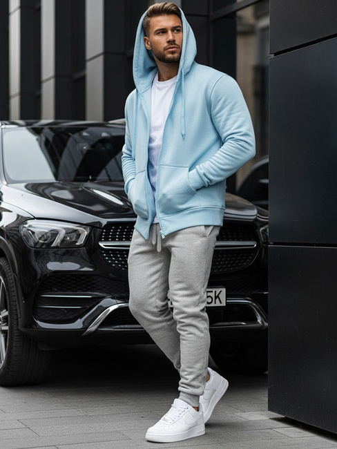 Herren Kapuzenpullover Himmelblau Dstreet BX4246