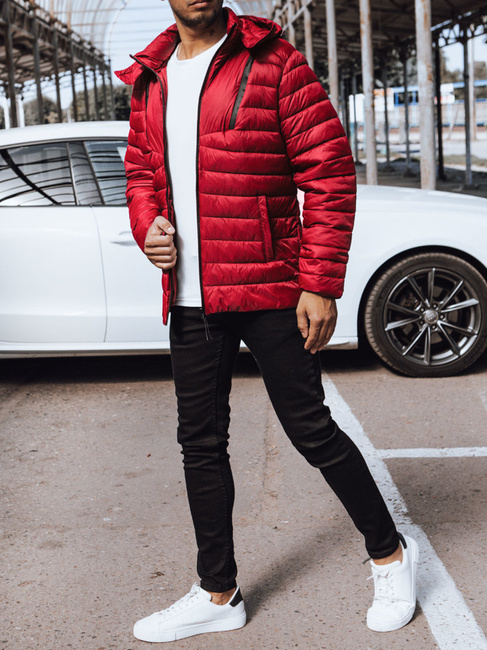 Herren Steppjacke Farbe Rot DSTREET TX4447