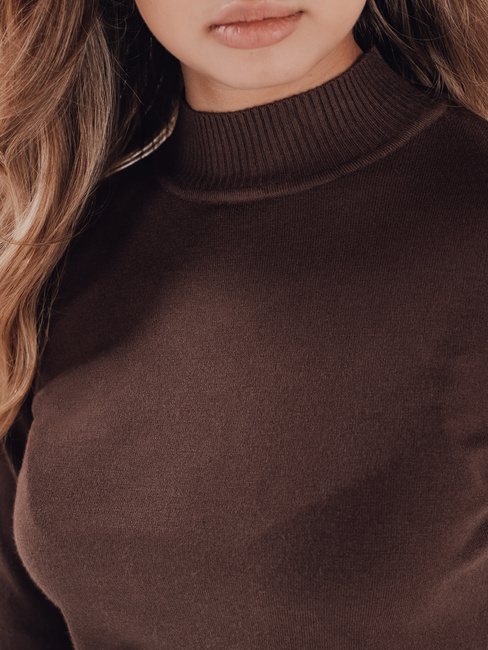 Damen Halb-Rollkragenpullover TARLENA braun Dstreet MY2481