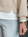 LUZZIO Damen Sweatshirt in Übergröße hellbeige Dstreet BY1384