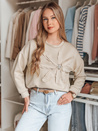 Damen Bluse in Übergröße mit PETITKA Blume hellbeige Dstreet BY1388