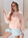 Damen Sweatshirt in Übergröße mit Stickerei EASYJOY rosa Dstreet BY1513