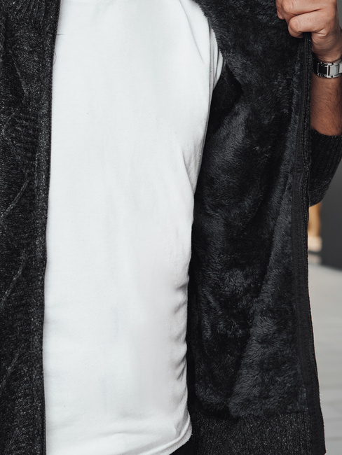 Herren Pullover ohne Knöpfe dunkelgrau Dstreet WX2252z