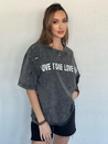 Bedrucktes Damen-T-Shirt BONGANIR graphit Dstreet RY2636