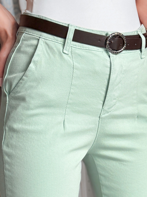 Damen Slim Fit Hose mit Gürtel TAIRONIK mint Dstreet UY2541