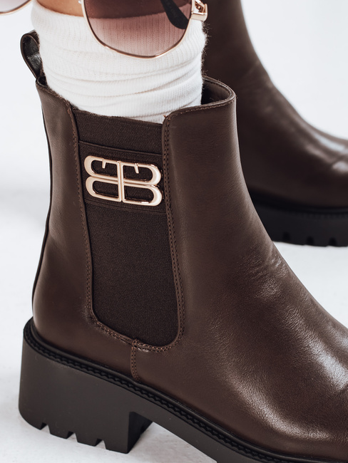 Frauen braune Stiefel Dstreet ZY1105