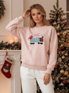 Damen Sweatshirt in Übergröße mit Stickerei DOGSWEETY rosa Dstreet BY1482z