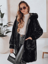MISSFLUFF Damen Pelzmantel schwarz Dstreet TY4982