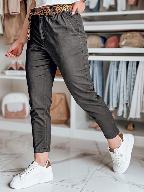 Damen Freizeithose mit Gürtel MADELINA schwarz Dstreet UY2629