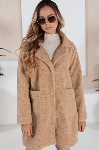 Damen Teddyfell Wintermantel beige Dstreet NY0757