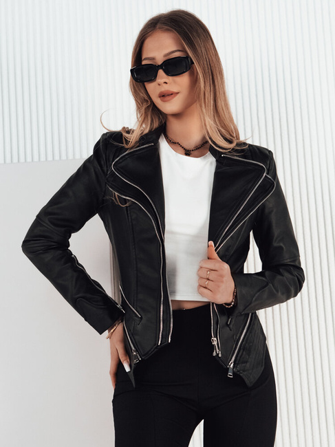 Damen Lederjacke AGER schwarz Dstreet TY4161