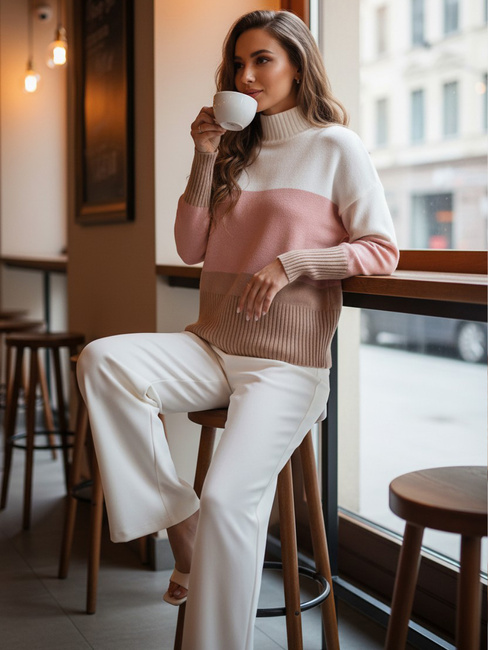 Damen STRIPELO Pullover rosa Dstreet MY2417