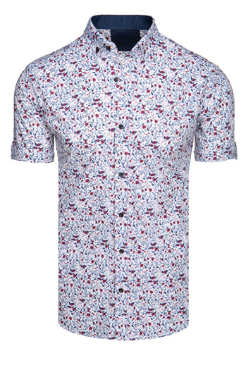 Herren Kurzarmhemd weiß Dstreet KX1071