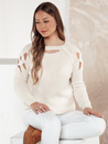 Damen-Pullover SLITARIA ecru Dstreet MY2408