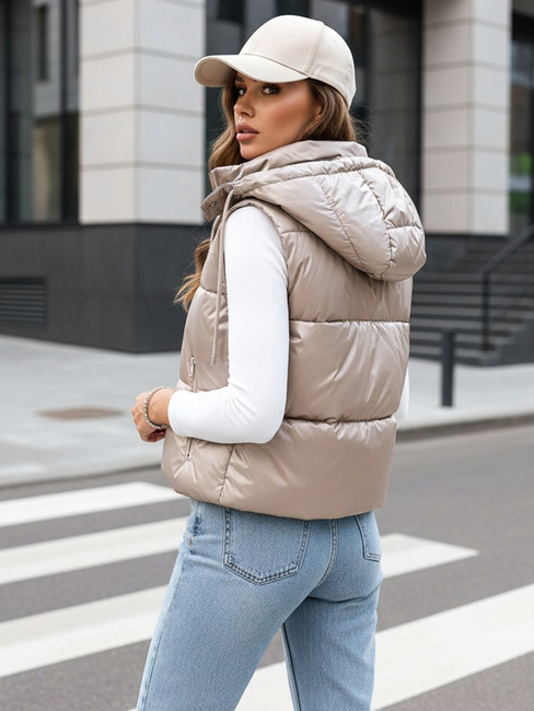 Gesteppte OSHE Sportweste für Damen in Camel Dstreet TY3703