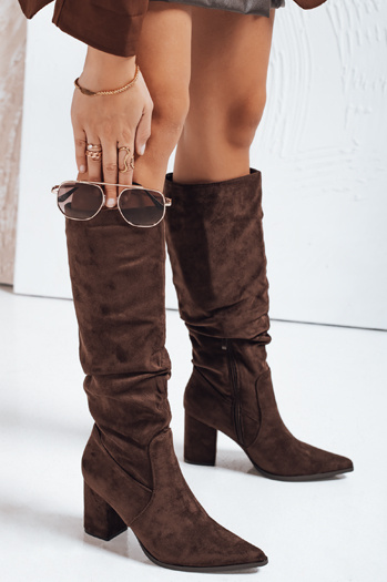 Damen Wildleder braun Stiefel Dstreet ZY1164