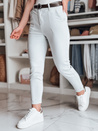 Damen Slim Fit Hose mit Gürtel TAIRONIK hellgrau Dstreet UY2538
