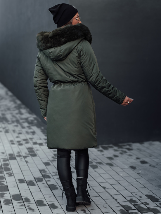 Damen Winterparka TRENDNEL Wendekapuze grün Dstreet TY4589