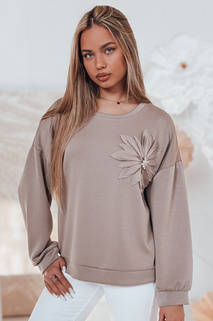 Damen Sweatshirt in Übergröße FLORINE mokka Dstreet RY2765