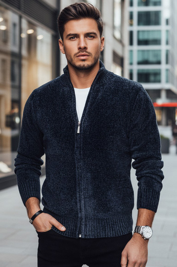 Herren Pullover ohne Knöpfe navy blau Dstreet WX2227